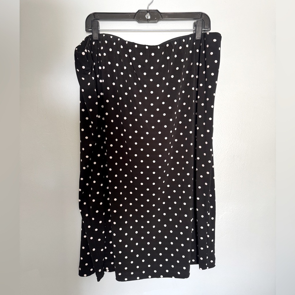 Lane Bryant Polka Dot Black Skirt Size 22/24